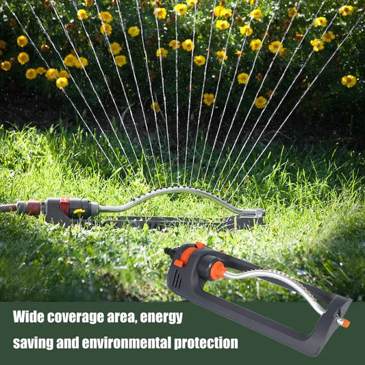 Lawn Automatic Sprinkler 16 Holes Garden Water Sprinklers 180° Rotating Automatic Watering Irrigation System Yard Water Sprayer