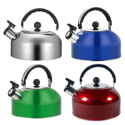 Ergonomic Handle Stainless Steel for Hiking Cooking Whistling Kettle Teapot for Trips 3L Stove Gas Water Kettle Teakettle Home
