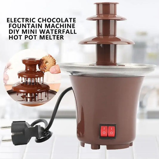 Creative Chocolate Fountain Home Hot Pot Machine DIY Fountain Dipping Party Auto Melt Chocolate Tower Machine
